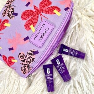 Clinique "Cosmetic bag in Butterflies with Goodies" NWT